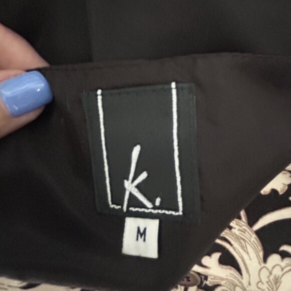 Men's Vintage Black and Gold Scroll Formal Vest Size Medium - Picture 7 of 9